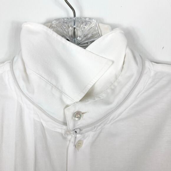 Nwot Y-3 YOHJI YAMAMOTO ADIDAS Dress Shirt M White Zip-Off-Collar&Long-Slv BtnUp - Picture 6 of 16
